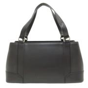 Pre-owned Leather handbags Burberry Vintage , Black , Dames