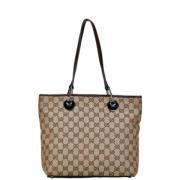 Pre-owned Canvas gucci-bags Gucci Vintage , Beige , Dames