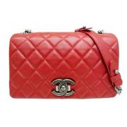 Pre-owned Leather chanel-bags Chanel Vintage , Red , Dames