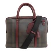 Pre-owned Canvas handbags Burberry Vintage , Brown , Unisex