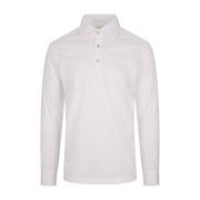 Wit Katoenen Poloshirt Kiton , White , Heren