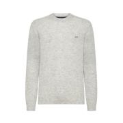 Alpaca Ronde Solide Trui Sun68 , Gray , Heren