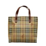 Pre-owned Canvas handbags Burberry Vintage , Brown , Dames