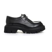 Zwarte Leren Noorse Stijl Schoenen Poesie Veneziane , Black , Dames