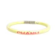 Pre-owned Vinyl chanel-jewelry Chanel Vintage , Yellow , Dames