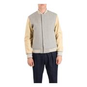 Slim Fit Wollen Varsity Jack Schott NYC , Gray , Heren