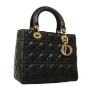 Pre-owned Leather dior-bags Dior Vintage , Black , Dames