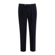 Elegante Wijde Pasvorm Geplooide Broek Michael Coal , Blue , Heren