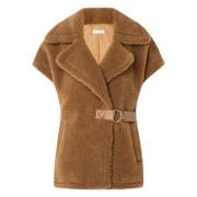 Wollen Cape met Brede Kraag Liu Jo , Brown , Dames