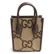 Pre-owned Canvas gucci-bags Gucci Vintage , Beige , Dames