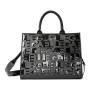 Geëtst Logo Maxi Shopper Zwart Gaëlle Paris , Black , Dames