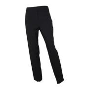 Rechte Pijp Elastische Taille Broek Zwart Kaos , Black , Dames