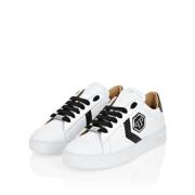 Hexagon Low-Top Leren Sneakers Philipp Plein , White , Heren