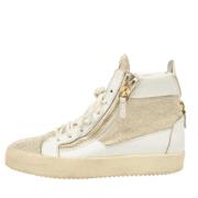 Pre-owned Leather sneakers Giuseppe Zanotti Pre-owned , White , Heren