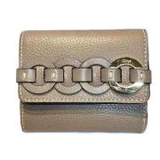 Pre-owned Leather wallets Chloé Pre-owned , Gray , Dames