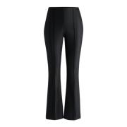 Slim Fit Timasa Zwarte Bootcut Broek Hugo Boss , Black , Dames