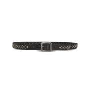 Zwart leren studs riem Los Angeles HTC , Black , Dames