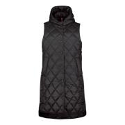 Gewatteerde Bodywarmer met Capuchon Amber & June , Black , Dames