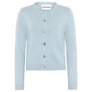 Kasjmier Gebreide Crew Neck Cardigan Emerson Renaldi , Blue , Dames