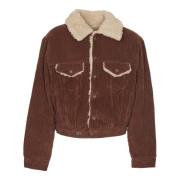 Sherpa Corduroy Trucker Jacket ERL , Brown , Heren