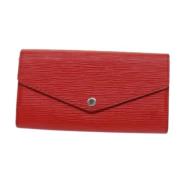 Pre-owned Leather wallets Louis Vuitton Vintage , Red , Dames