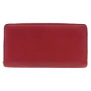 Pre-owned Leather wallets Gucci Vintage , Red , Dames