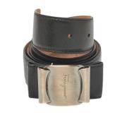 Pre-owned Leather belts Salvatore Ferragamo Pre-owned , Black , Dames