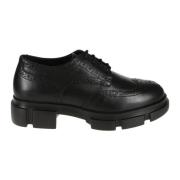 Zwarte leren veterschoenen Copenhagen Shoes , Black , Dames