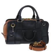 Pre-owned Leather handbags Loewe Pre-owned , Black , Dames