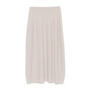 Midi Wol Kasjmier Beige Rok Vrouwen Antonelli Firenze , Beige , Dames