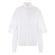 Wit Katoenen Overhemd met Klassieke Kraag Comme des Garçons , White , ...