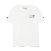 Geborduurd wit katoenen T-shirt MC2 Saint Barth , White , Heren