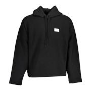 Zwarte hoodie met centrale zak Calvin Klein , Black , Heren