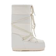 Beige Gewatteerde Tie-Dye Laarzen Moon Boot , Beige , Dames