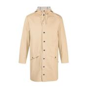 Beige Regenjas met Capuchon Rains , Beige , Heren