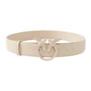 Love Birds Diamond Cut Riem Pinko , Beige , Dames