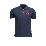 Blauw Poloshirt met Elegante Borduursels La Martina , Blue , Heren