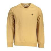 Beige Sweater met Geborduurd Logo Timberland , Beige , Heren