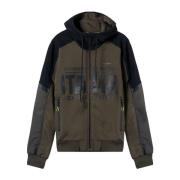 Sportieve hoodie in mosgroen Aeronautica Militare , Green , Heren