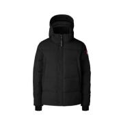 Zwarte gewatteerde nylon parka met afneembare capuchon Canada Goose , ...