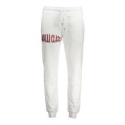 Sportieve witte herenbroek met elastische taille Cavalli Class , White...