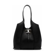 Tijdloze Trama Zwarte Shopper Tas Tod's , Black , Dames