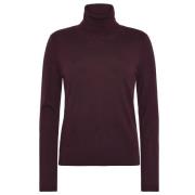 Merino Wol Turtle Neck Sweater Bordeaux Emerson Renaldi , Red , Dames