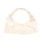 Stijlvolle Leren Tas Off White , White , Dames