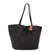 Pre-owned Leather totes Loewe Pre-owned , Black , Dames