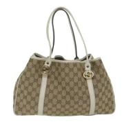 Pre-owned Canvas gucci-bags Gucci Vintage , Beige , Dames