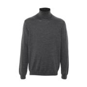 Grijze Wol Coltrui Sweater Zanone , Gray , Heren