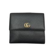 Pre-owned Leather wallets Gucci Vintage , Black , Dames