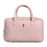 Leren Logo Duffel Handtas met Luipaard Aniye By , Pink , Dames