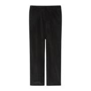 Zwarte Corduroy Flared Broek Max Mara Weekend , Black , Dames